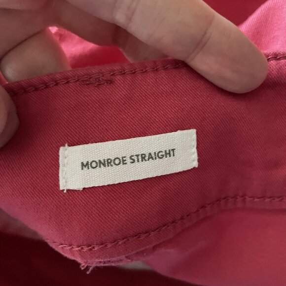 LOFT Outlet Women 4 Pink Twill Mid Rise Monroe Straight Ankle Chino Pants NWT - Picture 8 of 11